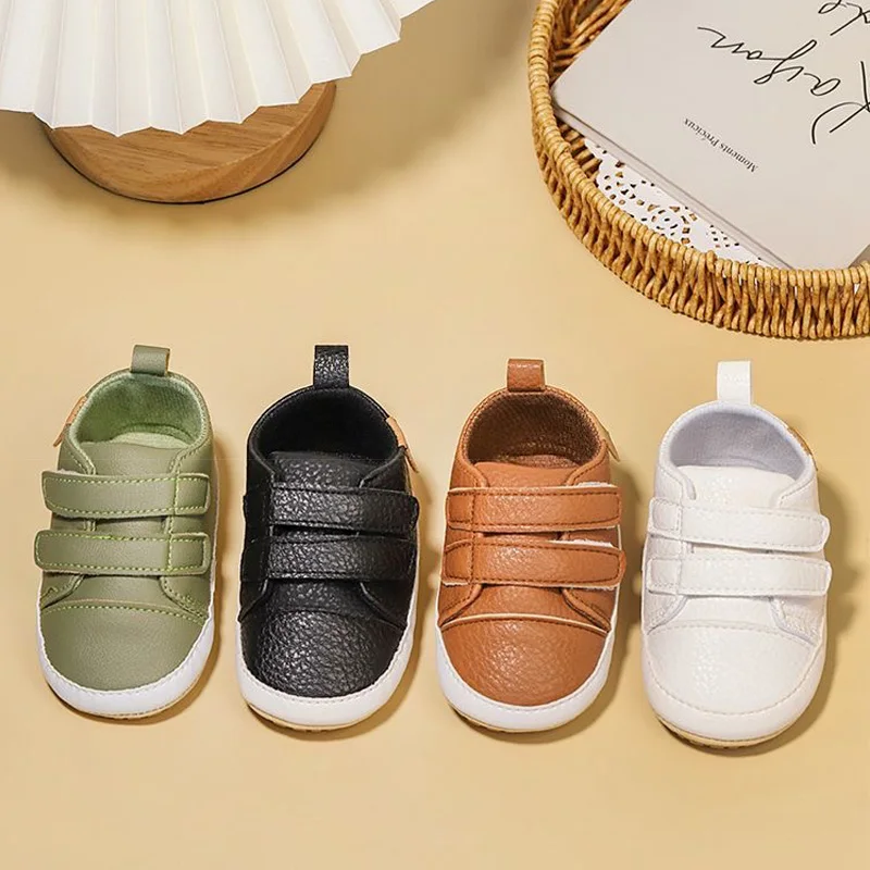 A Pair of Classic Soft and Comfortable Rubber Soled Anti Slip Baby Sports Shoes image 2