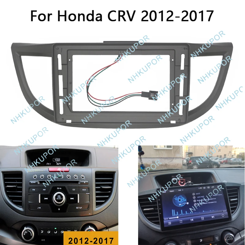 

Комплект рамки для установки автомобильного радиоприемника для Honda CR-V CRV 2012-2017, авто стерео, ремонт приборной панели, адаптер кабеля Canbus