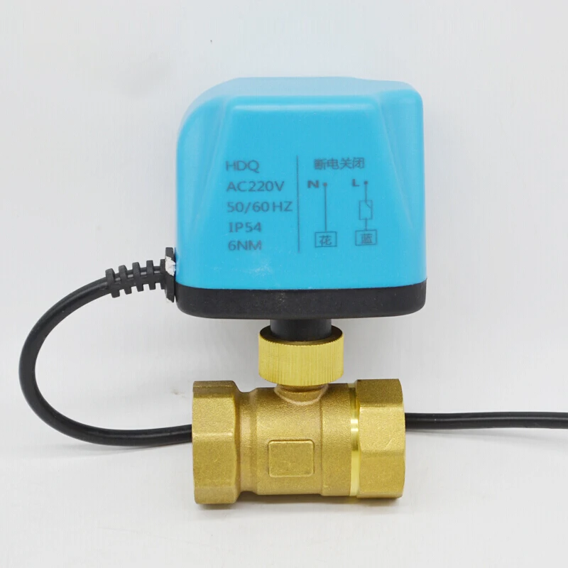 3/4'' Normally Closed Three Way Motorized Ball Valve Two Wire Electric Ball Valve