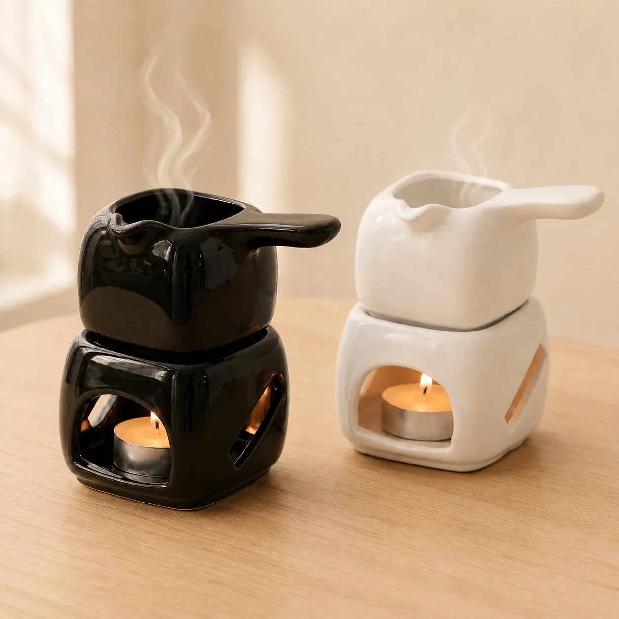 Massage Candle Melting - 150ml Ceramic Essential Oil Burner with