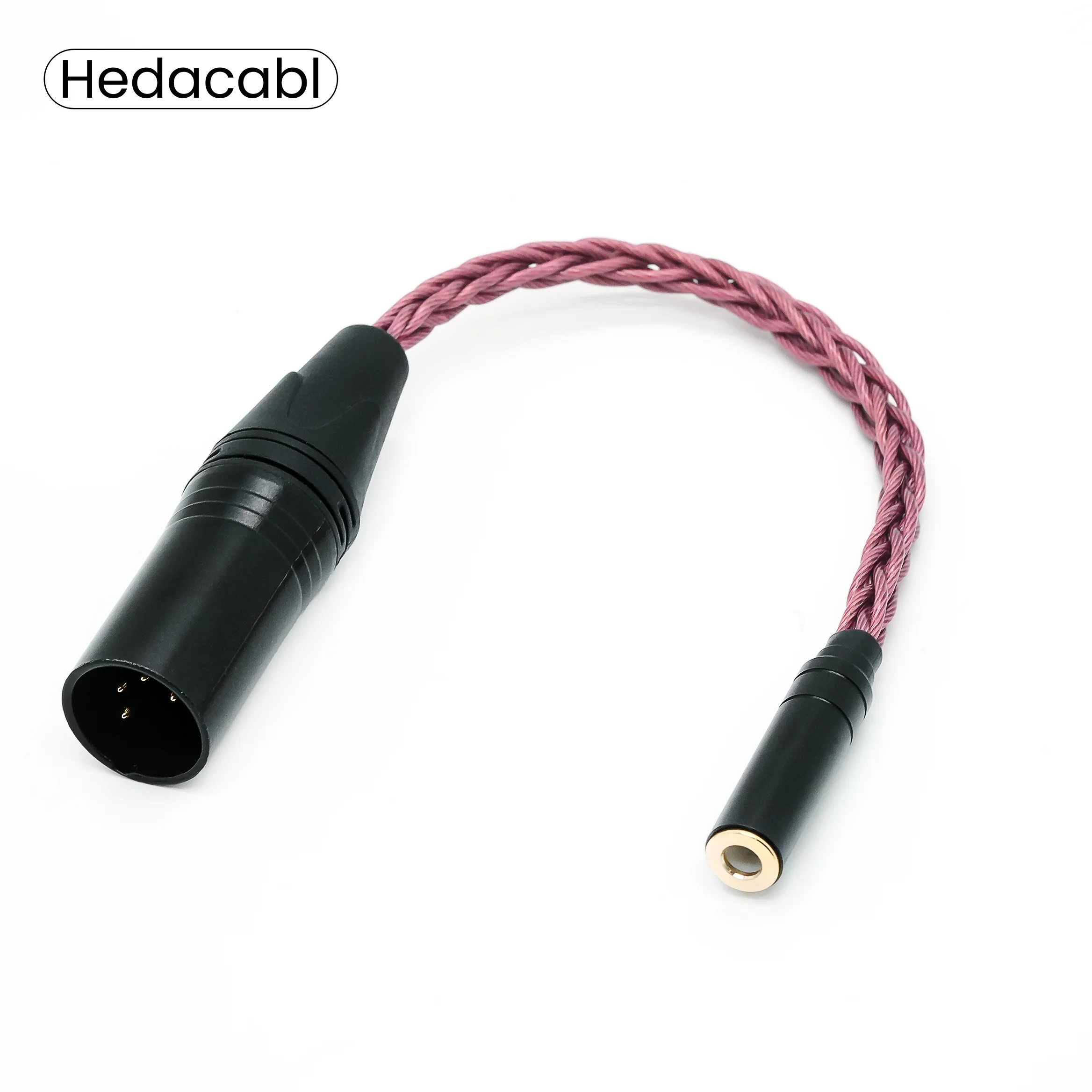 Hedacabl 4-pins XLR mannelijke naar 4,4 mm gebalanceerde vrouwelijke adapterkabel, compatibel met decoders en eindversterkers met XLR-uitgang.
