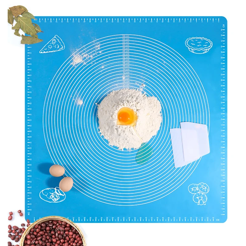 70/50/40cm Silicone Baking Mat Sheet Large Kneading Pad for Rolling Dough Pizza Dough Non-Stick Maker Pastry Kitchen Accessories