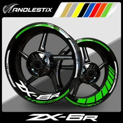 AnoleStix Reflective Motorcycle Wheel Sticker Hub Decal Rim Stripe Tape For ZX-6R ZX6R