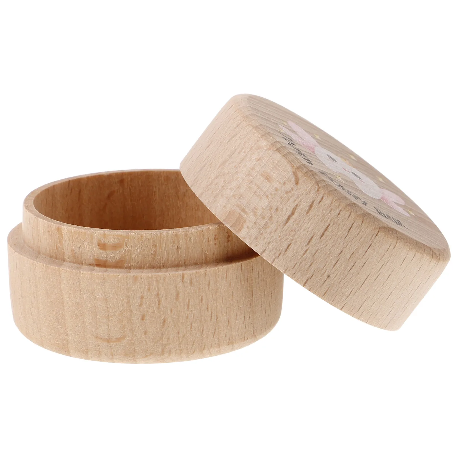 

Wooden Baby Tooth Keepsake Container for Storing First Teeth Fetal Hair Toddler Souvenir ganizer Small Trinket Case