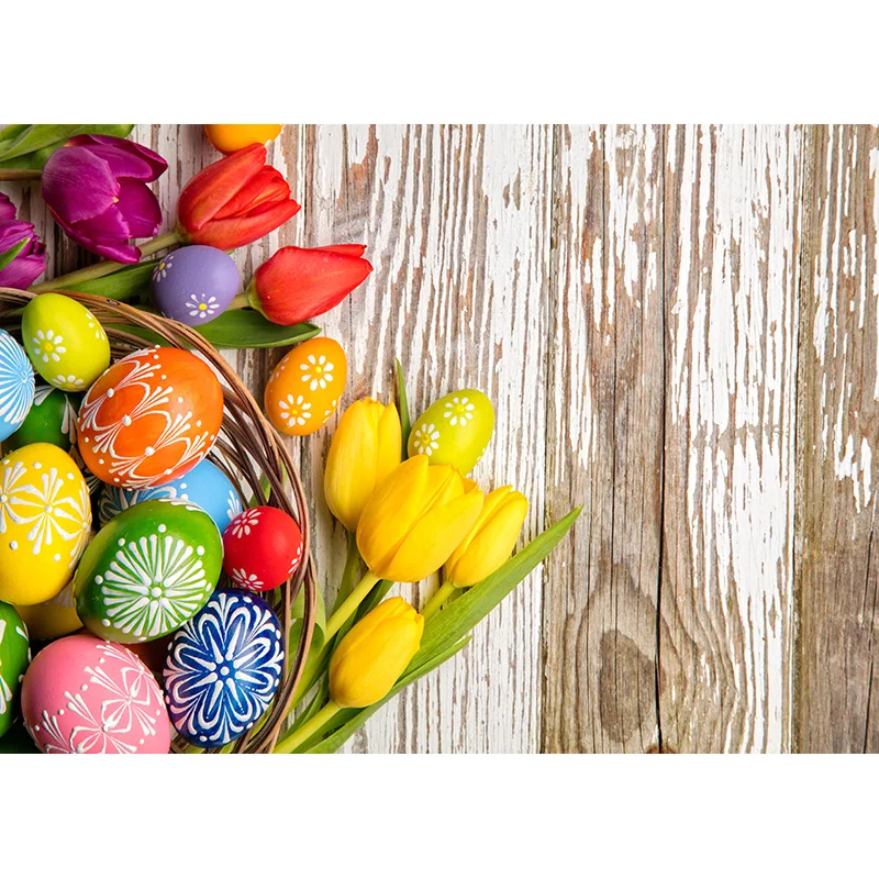Puntelli dello Studio del fondo della foto del bordo di legno delle uova dei fiori del coniglio del contesto di fotografia di pasqua della primavera 210322CAW-02