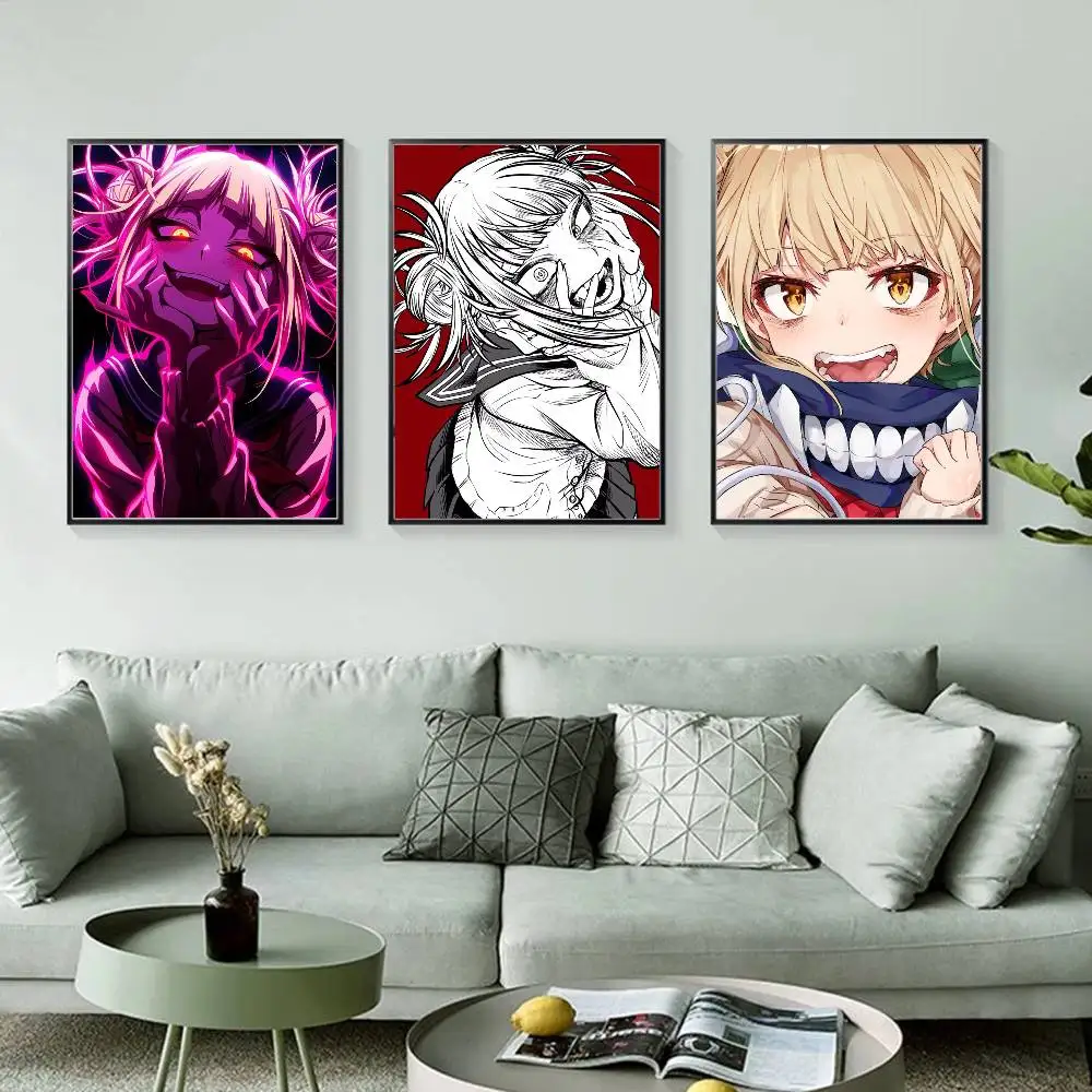 Himiko Toga My Hero Academia Anime Poster Appiccicosi HD Qualità Wall Art Poster retrò per la decorazione della parete della stanza di casa