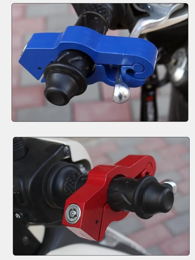 AliExpress NONE Univeral Motorcycle&Bicycle Handlebar Lock Heavy Duty Aluminum Alloy Anti-Theft Security for ATV/Dirt Bike/Street Motorcycles