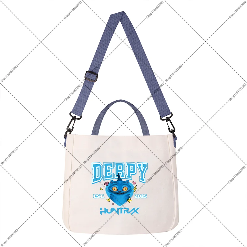 Kpop demon hunters moda bolsas meninos meninas bonito ao ar livre bolsa de ombro dos desenhos animados anime padrão impressão crossbody sacos festa presente