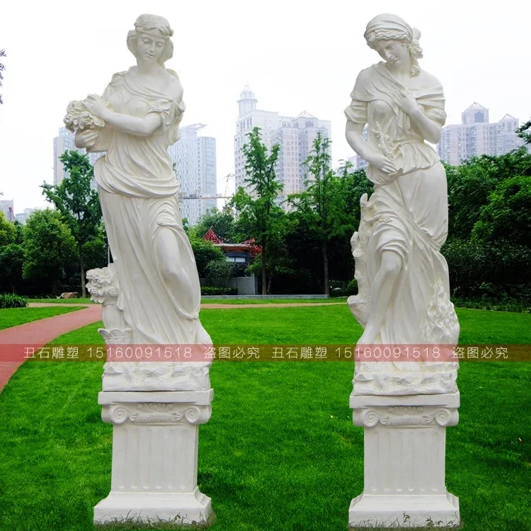 Sculpture Hotel Real Estate Resin FRP Figure Sculpture Garden Square Decoration