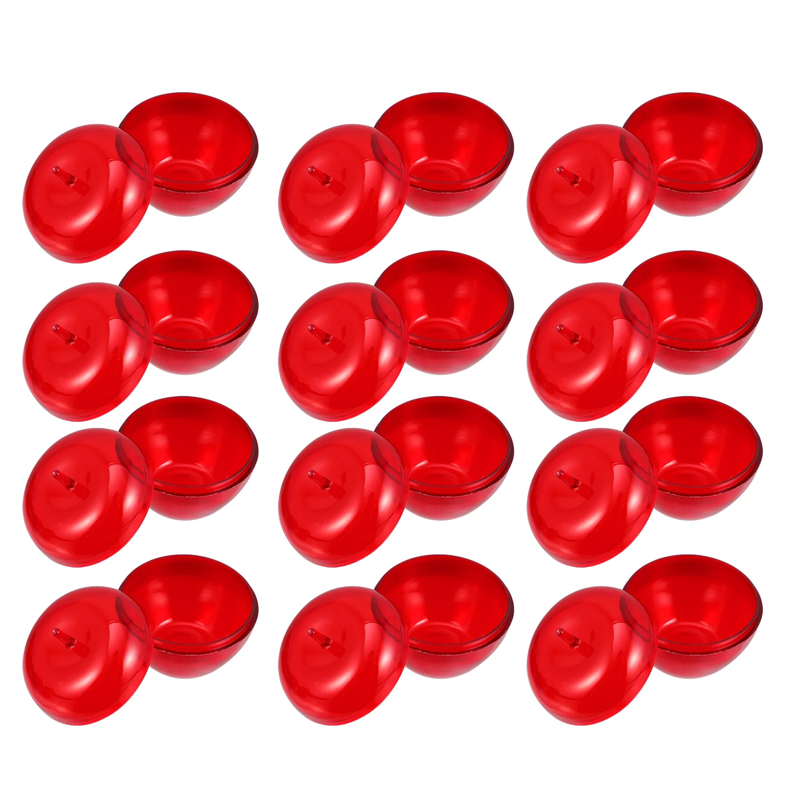 

12 Pcs Plastic Storage Boxes Resistant Red Apple Containers Durable Safe Christmas Decor Household Storage