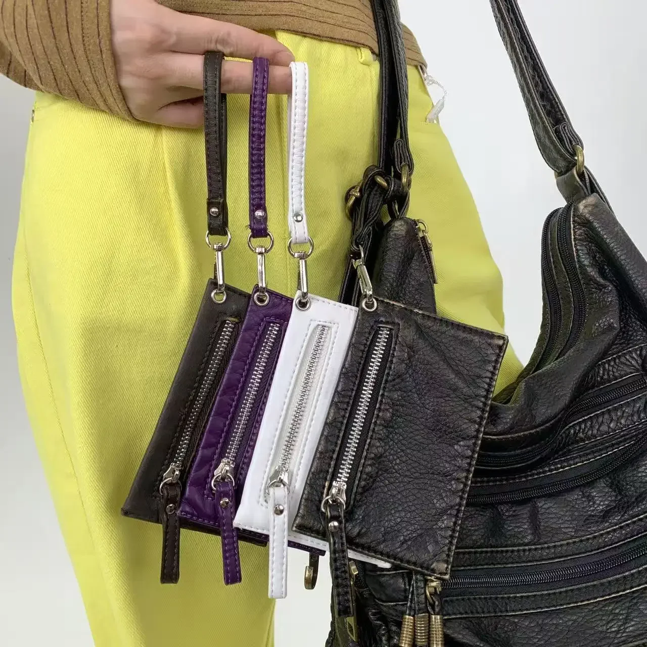 Y2K Vintage passende kleine Kleingeldtasche, große Tasche mit würziger Mädchen-Straßenpersönlichkeit, kleine Kartentasche mit Riemen