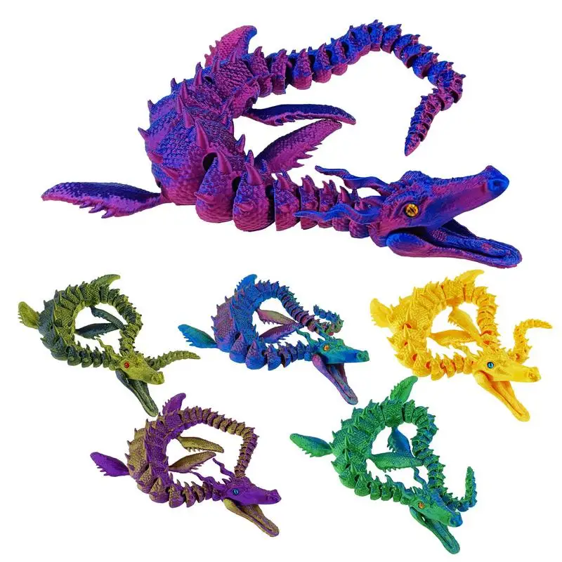 Dragon 3D Printed 3D Dragons with Flexible Joints Full Articulated 3D Printed Dragon Fidget Toys for Adults Boys Kids  Fidget To