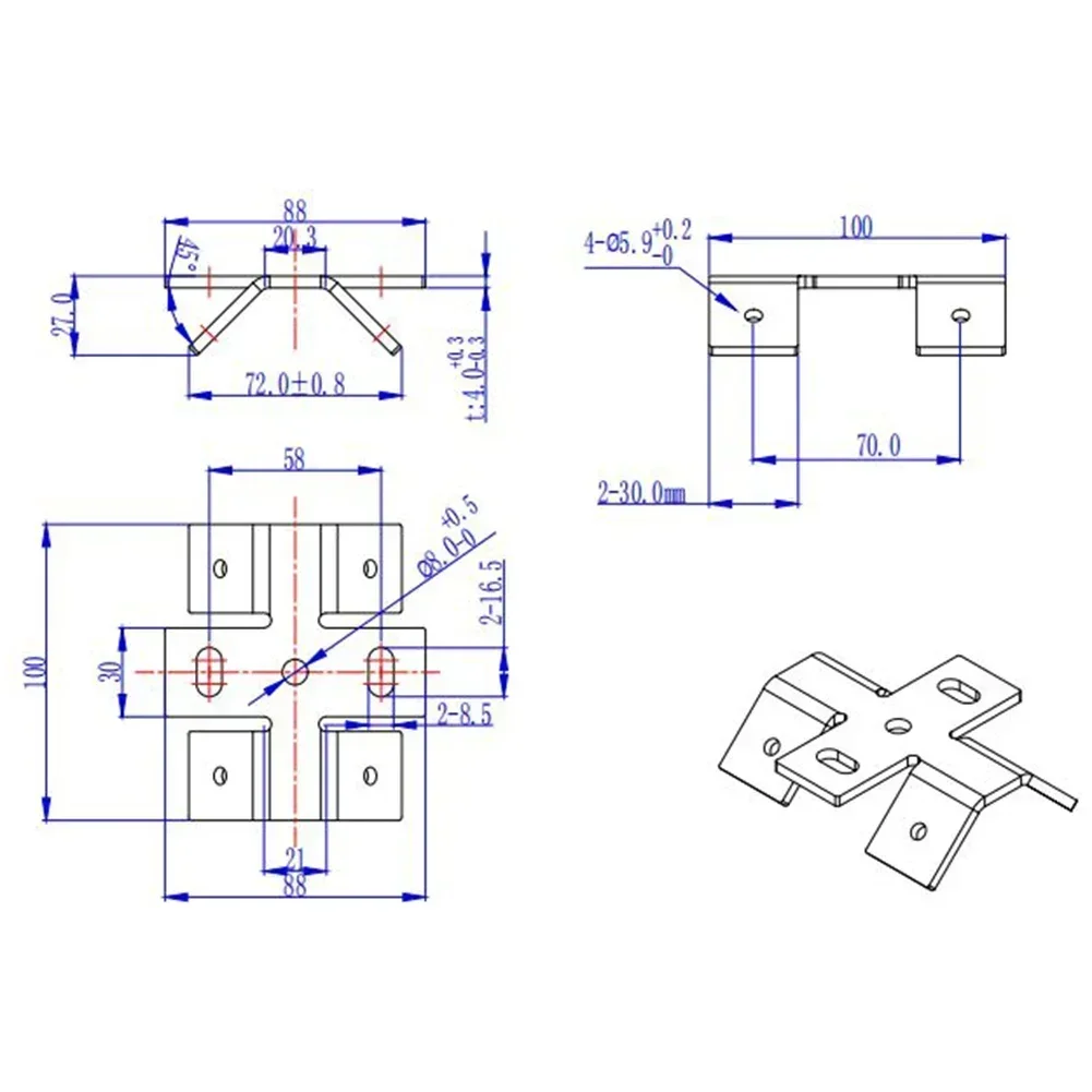 Trapezoidal Clamp Trapezoidal Clamp for PV Roof Hook on Trapezoidal Sheet Easy Installation Stainless Steel Clamp