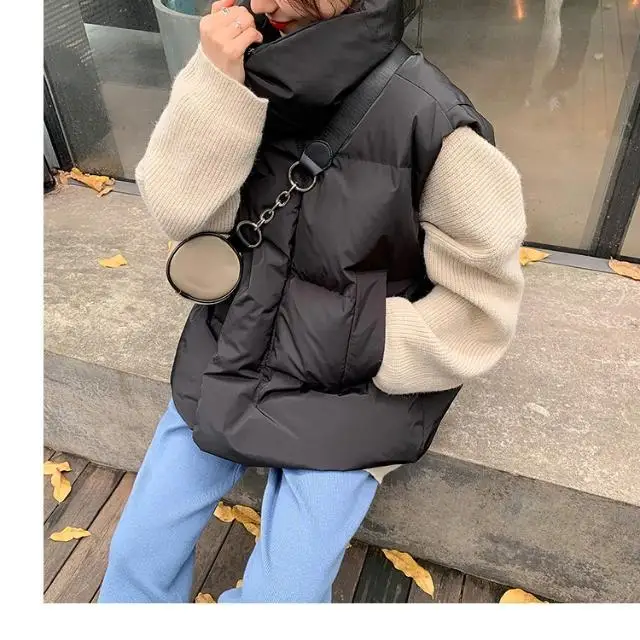 2025 Autumn and Winter Vest, Thick Down Jacket Loose and Versatile Vest Short Jacket for Outerwear