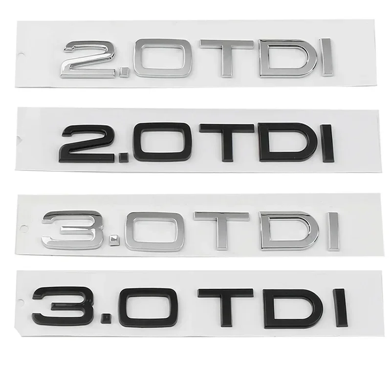 

3D ABS 2.0 3.0 TDI Rear Trunk Letters Logo Car Badge Emblem Sticker For Audi Q2 Q3 Q5 Q7 A1 A3 A4 A5 A6 A7 A8 Accessories
