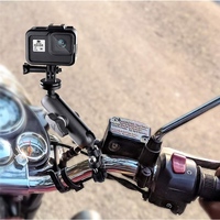 Aluminum Alloy 360° Rotatable Motorcycle Handlebar Mount Holder For Gopro Hero8/7/6/5/4+ Osmo Action Camera Bike Bracket Parts