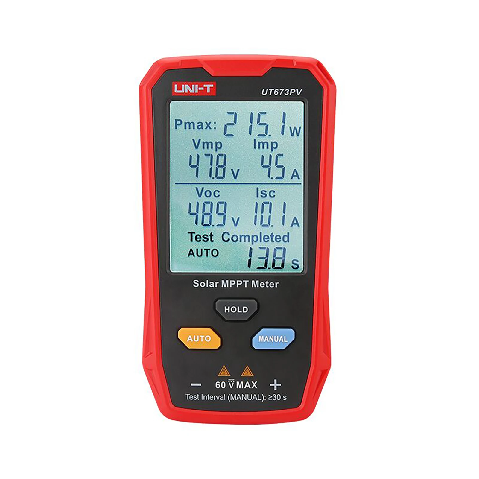 

UT673PV Solor MPPT Meter 5~800W PV Module Maximum Power Tester Peak Open Circuit Voltage Short Circuit Current Pmax Lmp Test