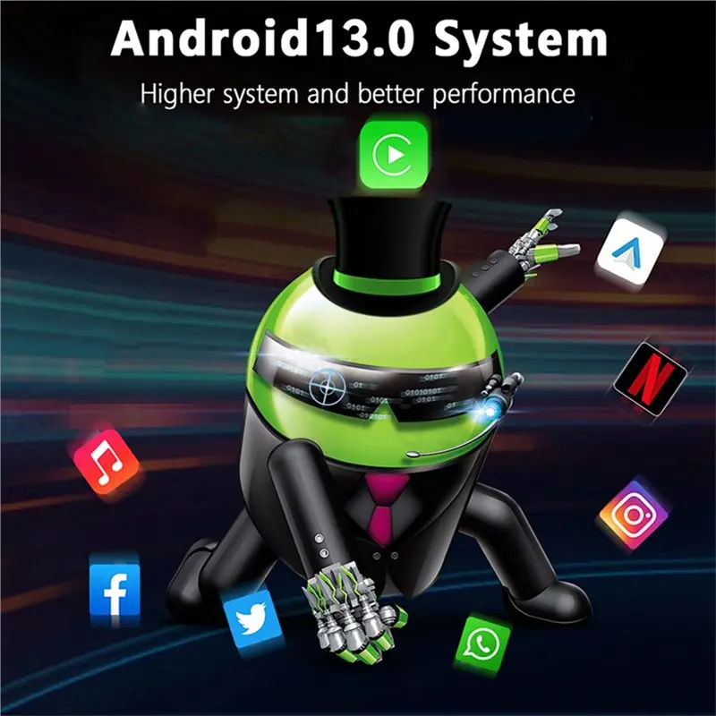 

Новый технический беспроводной Carplay Android Auto/Carplay/Android 13 Smart TV Box Wi-Fi 6 Bluetooth AI Box Wi-Fi автомобильный адаптер