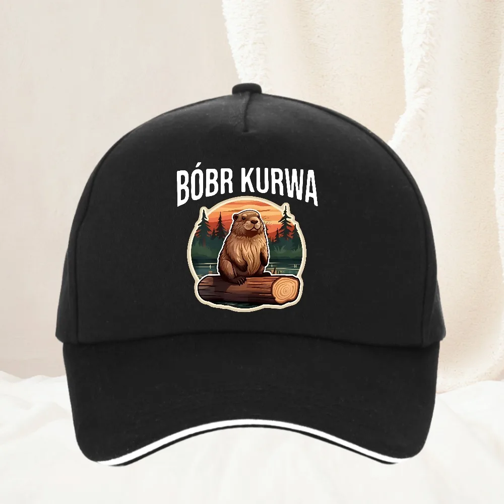 

Bobr Kurwa Bober Beaver Bobr Baseball Cap Summer Baseball Hats Men Outdoor Adjustable Dad Hats Cap