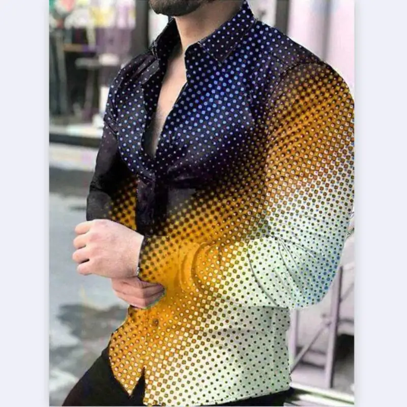 Impreso largo Sve hombres irt frente abierto otoño prendas de vestir exteriores cuello Regular fino especial ajuste ancho otro marca