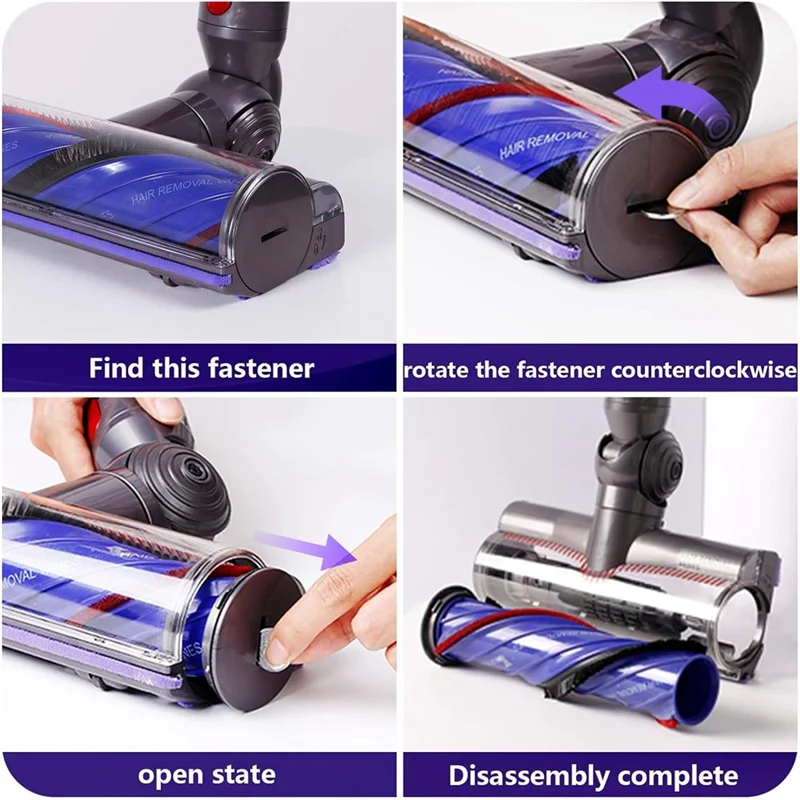 

【Popular】Brush Roller For Dyson Anti-Tangle Vacuum Head, Reduces Hair Wrapping Restores Suction Power