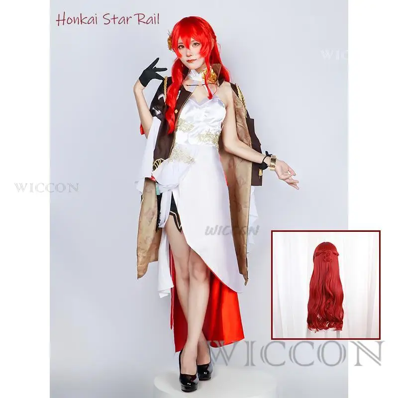 

Аниме игра Honkai Star Rail Himeko косплей сексуальный женский комплект парика Dresse Хэллоуин униформа карнавальная одежда