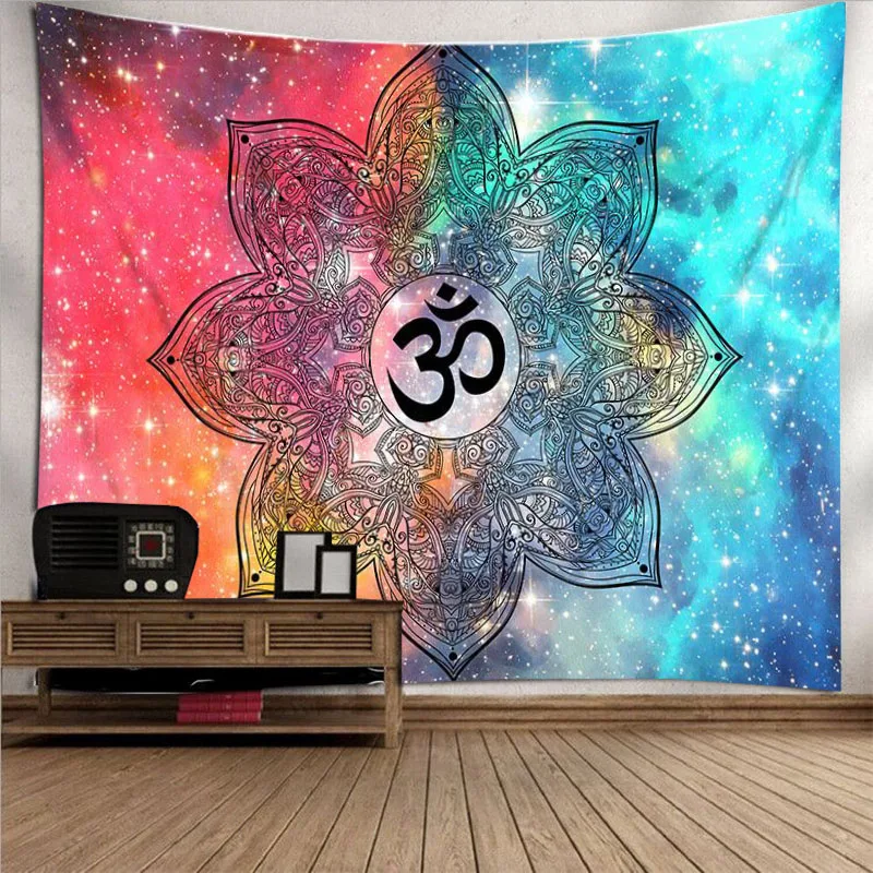 VIKAMA Bohemian Print Wandteppich Wohnzimmer Schlafzimmer Wandbehang Yoga Innen Hintergrund Meditation Zimmer Wanddekoration
