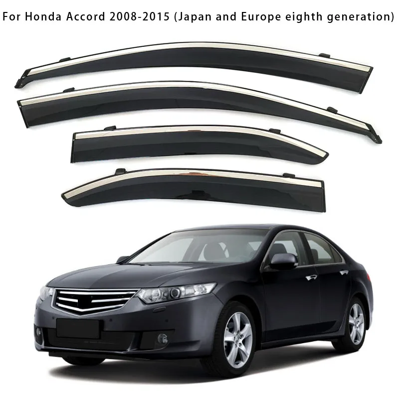 

For Honda Accord 2008-2015 8th Generation Window Visors Car Rain Guards Wind Deflectors Sun Vent Shade Auto Exterior Accessories
