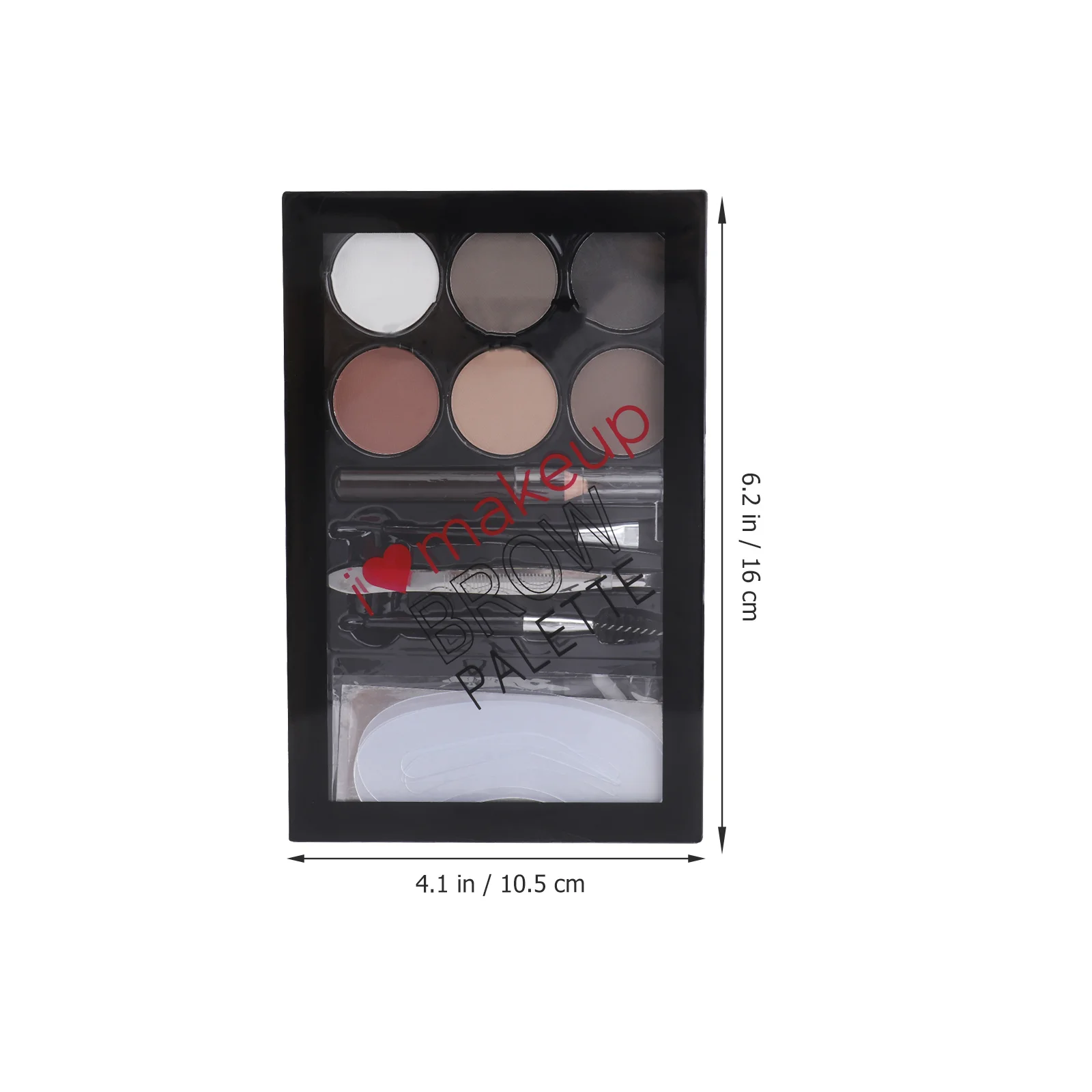 مجموعة واحدة من بودرة الحواجب ذات ستة ألوان، مستلزمات مكياج طبيعية مقاومة للماء تدوم طويلاً للنساء متعددة الوظائف #2