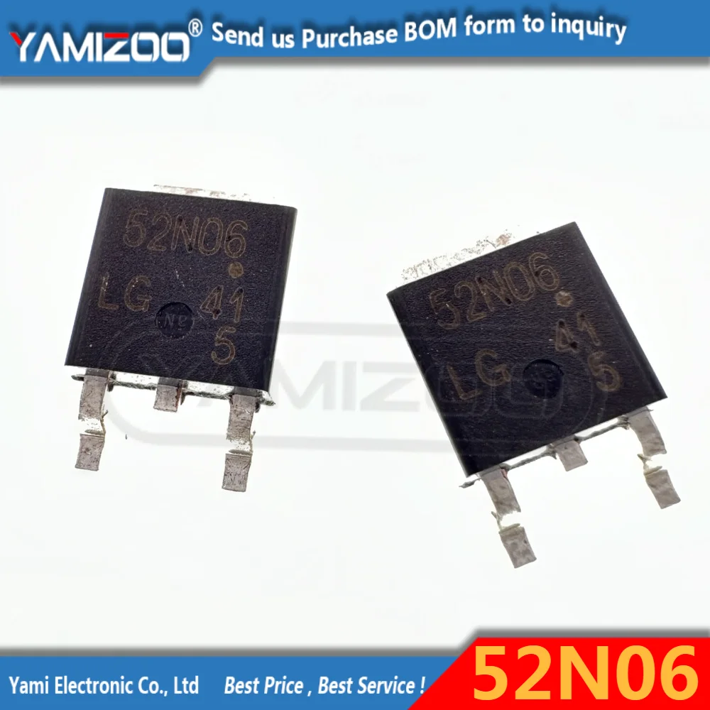 1pcs 52N06 TO-252 SMT MOSFET LCD Automotive Computer Nnew Original