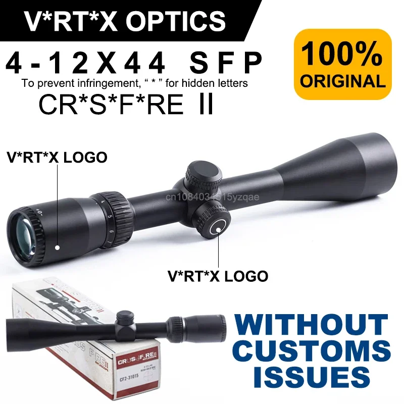 Original V*RT*X Optics Cr*s*f*re Ⅱ 4-12×44 Second Focal Plane(SFP) Hunting Riflescope Dead-Hold BDC Reticle 1 inch/25mm Tube