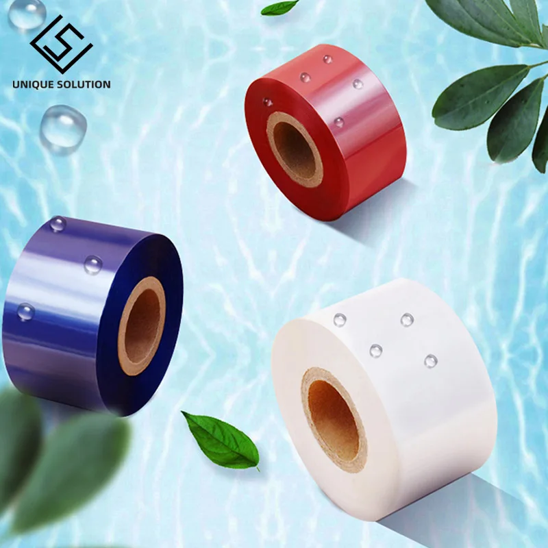 25 30 35 40 50mm *200m Blue Red Gold Silver Color Washable Ribbon Thermal Transfer Ribbon for Paper Label Printer Barcode Ribbon