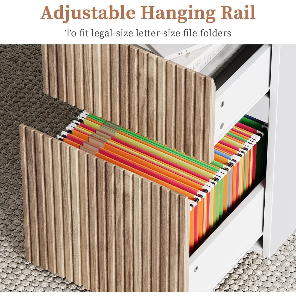 Large 58 Inch White Desk with 7 Drawers, Home Office Desk for Storage and Organization, Executive Style Desk with File Cabinet S