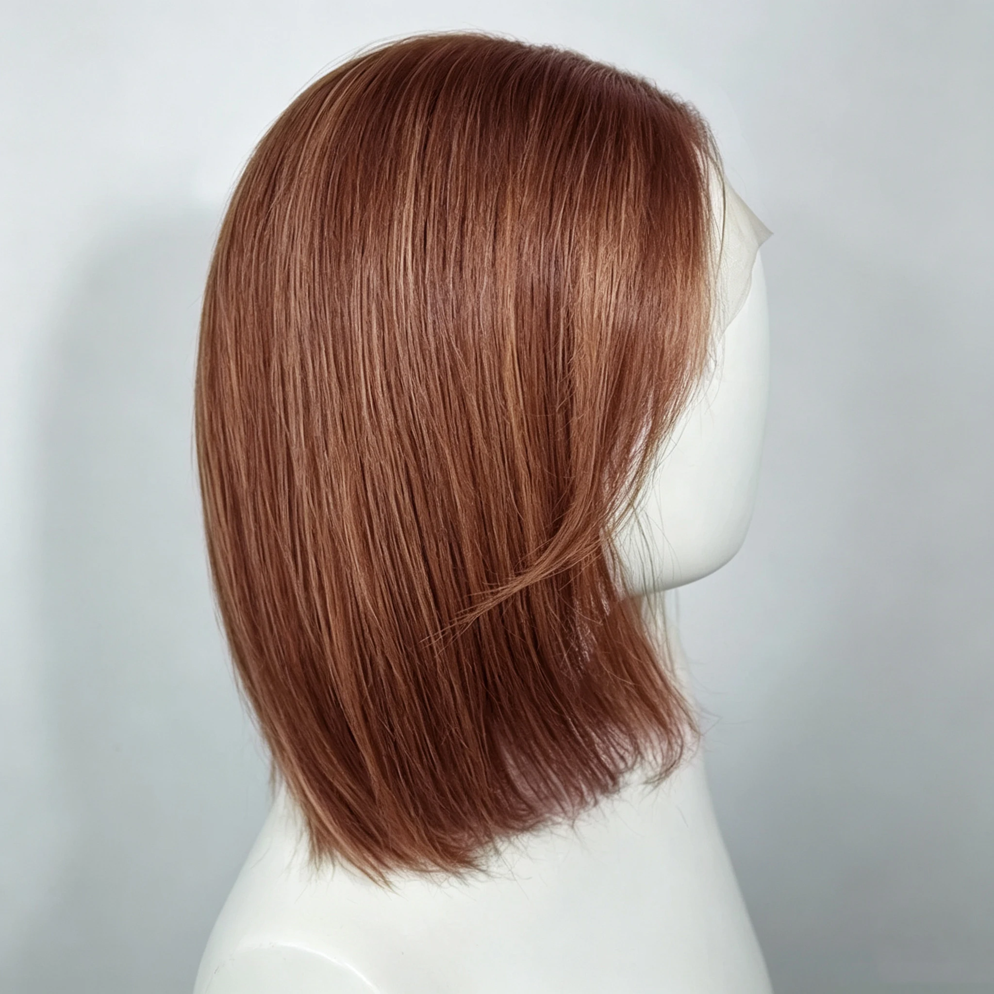 Straight Short Bob Wig 13x4 Transparent Lace Front Human Hair Wig Chocolate Brown Pre Plucked Brazilian Remy Colored Bob Wigs For Women