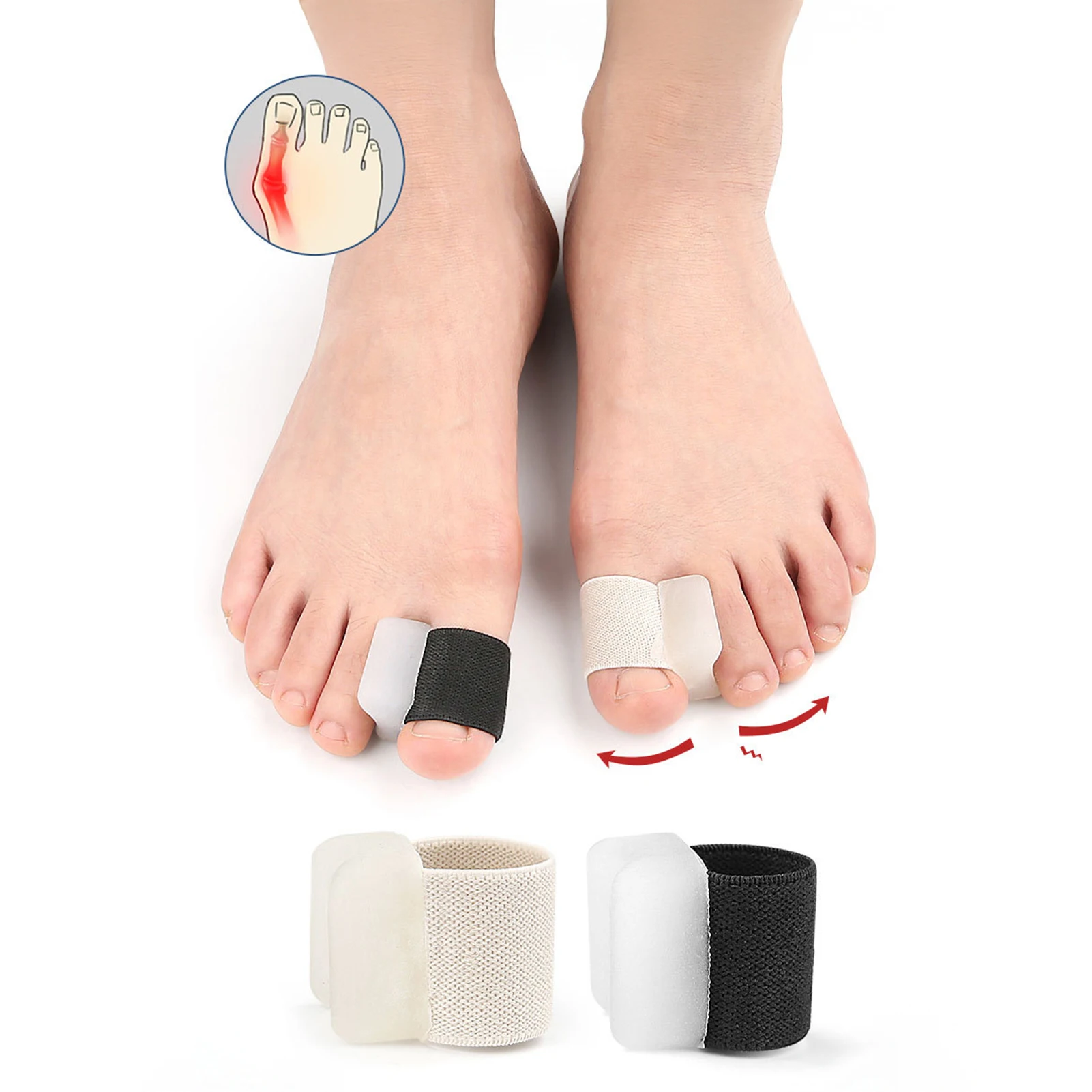 

Ортопедические силиконовые разделители пальцев, перекрывающийся разделитель пальцев, разделитель пальцев, подходит для уменьшения пальцев молотка