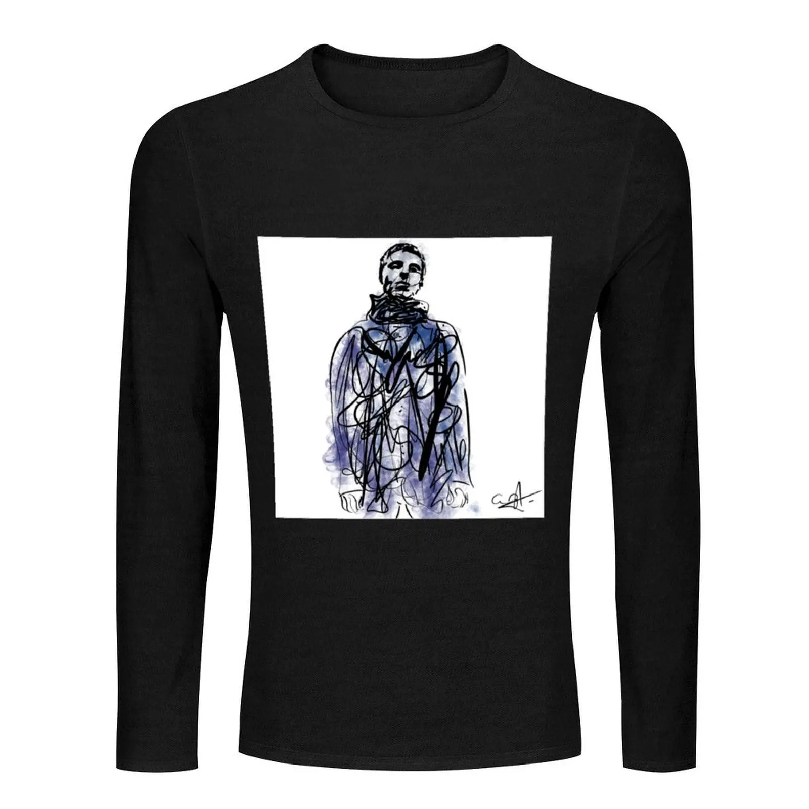 liam gallagher art Long T-Shirt boys white t shirts mens funny t shirts