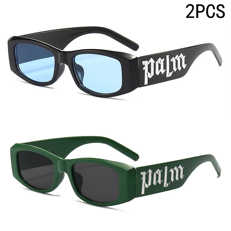 2PCS Small Frame Letter Sunglasses, New Instagram Influencer Sunglasses, Punk Trend Runway Sunglasses 3059(5326) image 3