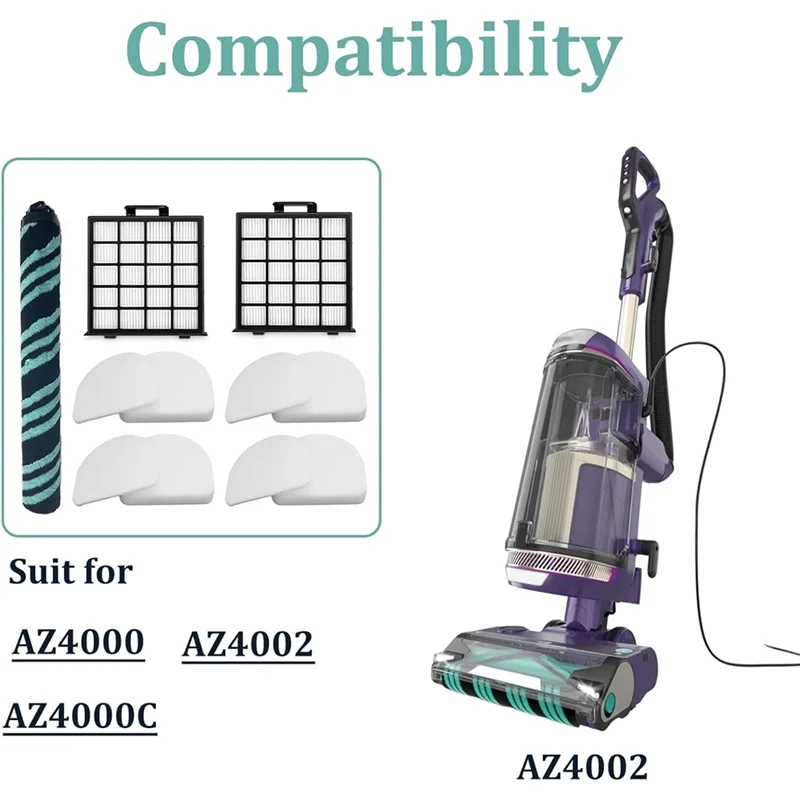AB15-Main Brush HEPA Filter Filter Sponge For Shark Detect Pro Max Upright Vacuum AZ4000 AZ4002 AZ4000C Replacement Parts