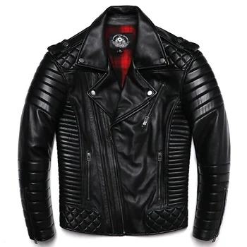 New Sheepskin Genuine Leather Jacket Oblique Zipper Fashion Motocycle Slim Jackets Soft Spring and Autum Clothing Short Coat 2 New Sheepskin Genuine Leather Jacket Oblique Zipper Fashion Motocycle Slim Jackets Soft Spring and Autum Clothing Short Coat 2