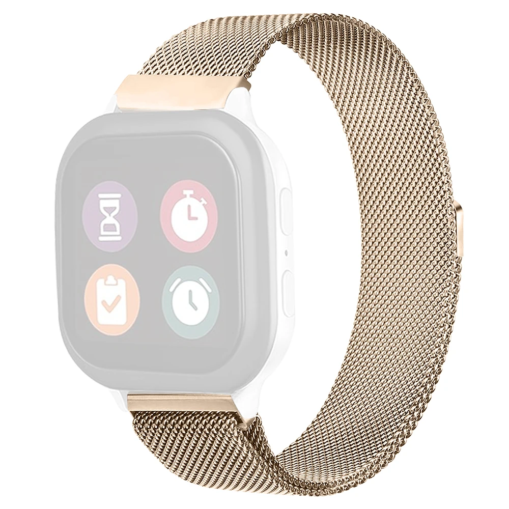 

For SyncUP Kids Watch Stainless Steel Replacement Strap Magnetic Milanese Wrist Band - Vintage Gold