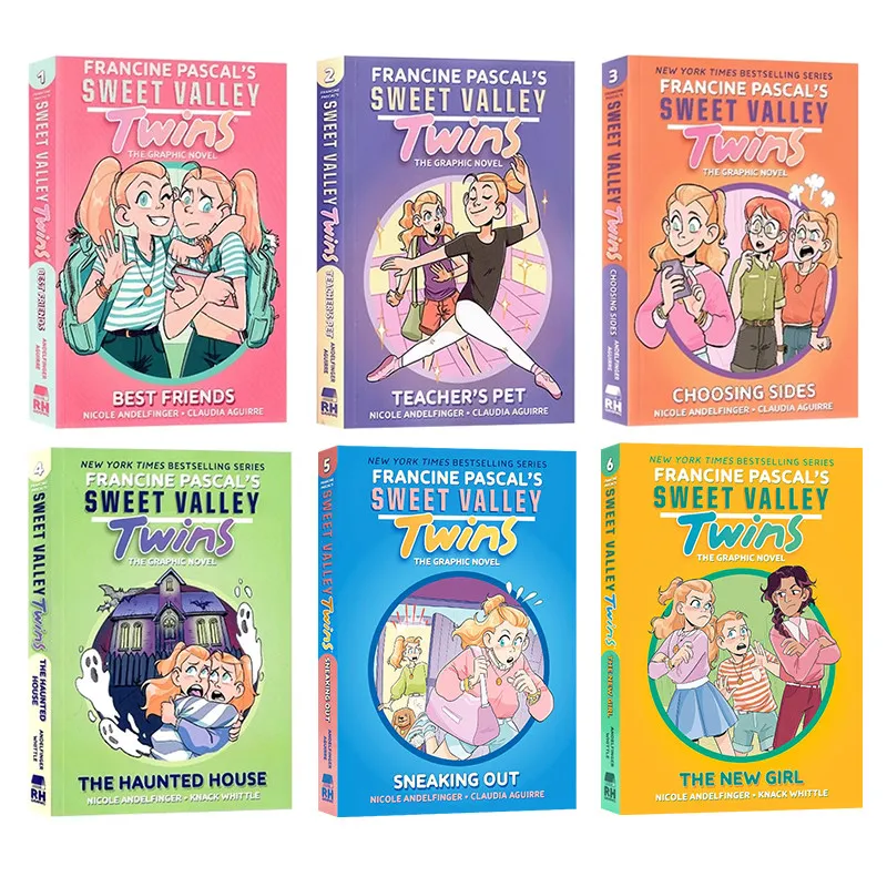 

Sweet Valley Twins, том 1-6, английское издание, Франсин Паскаль, детская юмористическая комикс-серия для дополнительного чтения