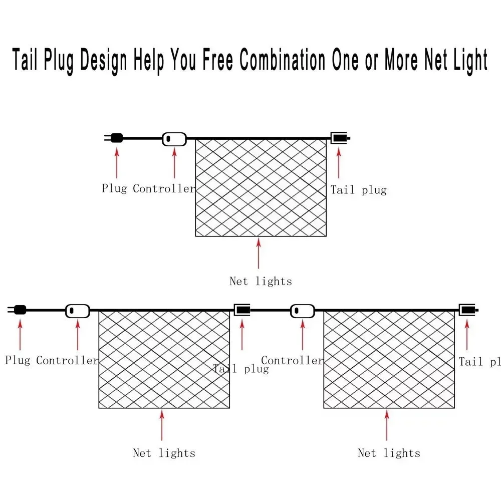 6x4M 3x3M LED Net Mesh Light Christmas Window Curtain String Light Outdoor Fairy Light Garland for Wedding Holiday Decor Lamp