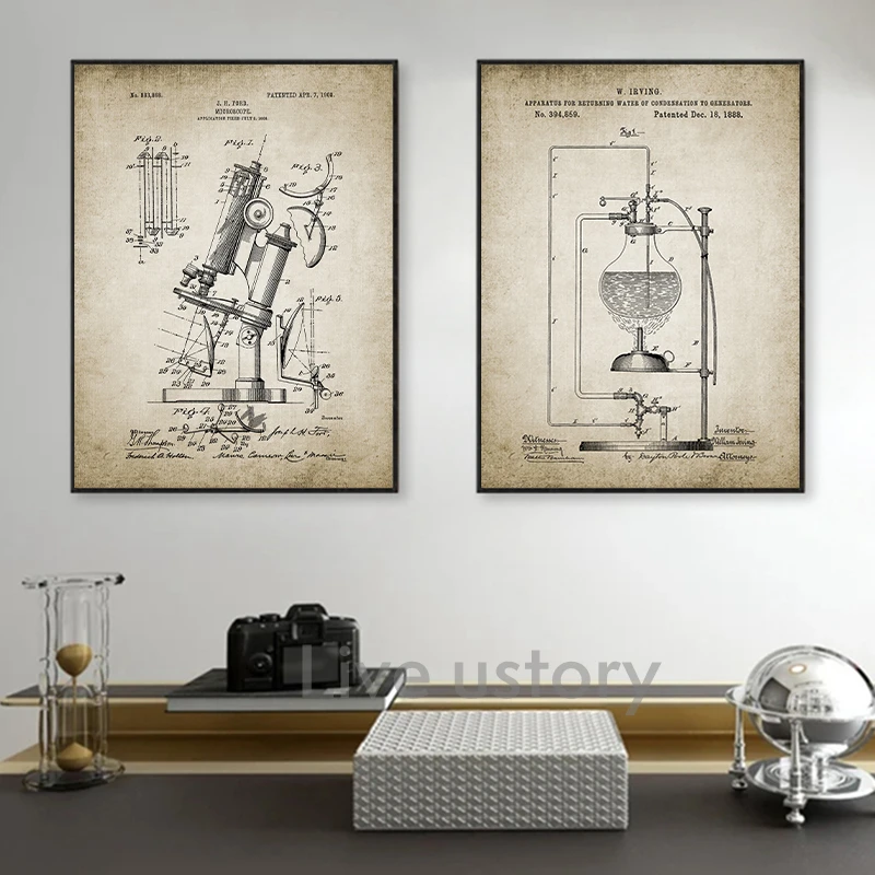 العنصر الكيميائي Vintage الملصقات طباعة العلوم صور فنية للجدران الجدول الدوري الكيمياء الفن قماش اللوحة مختبر ديكور