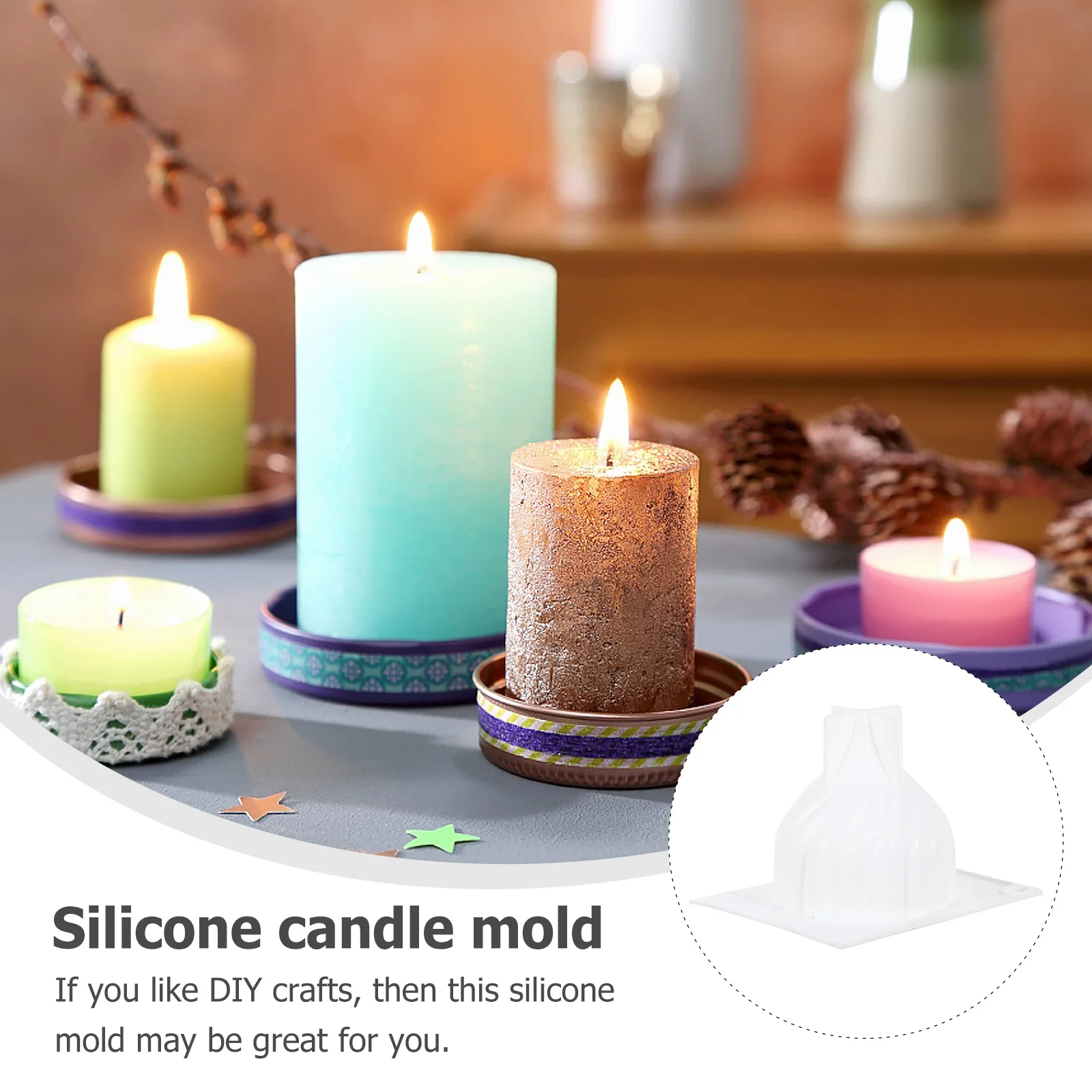 

Flexible Silicone Mold Whirlwind Onion Shape DIY Scented Mould Easy Clean Handmade Craft Mold DIY Candles Maker
