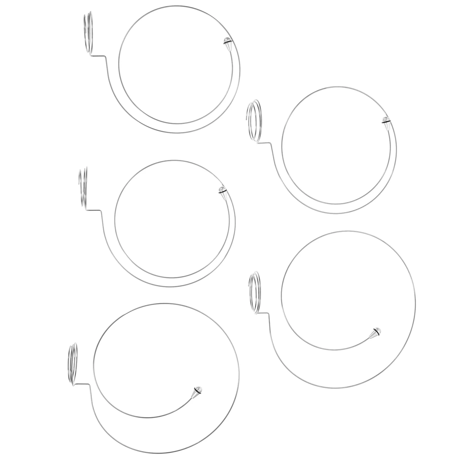 

5pcs Magnifying Glass Tool for Watch Repair Silver Adjustable Holder Eye Loupe Wire Small Circle Fixing Bigger Circle Head