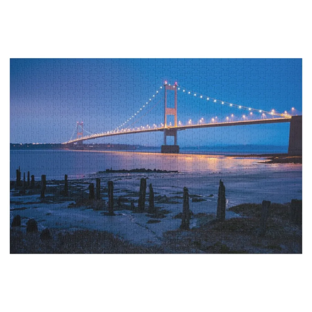 

Деревянный пазл с фотографией моста Северн, Глостершир, на заказ, с индивидуальным дизайном, для взрослых, в подарок