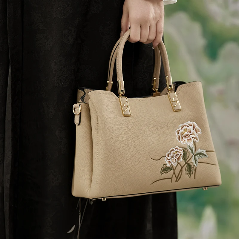 ZOOLER 2015, nowy, wymieniony w stylu chińskim krowa torebka z prawdziwej skóry pojedyncza torba na ramię biznesowe torebki damskie gorące torebki # YC539