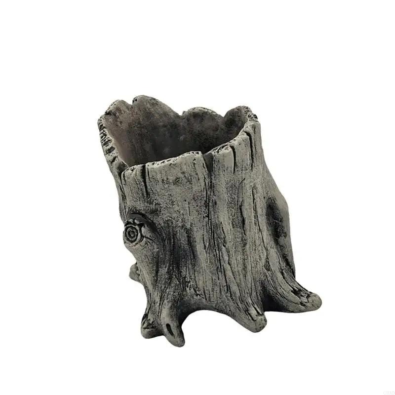 Artificial Driftwood Planter Sculpture Succulents Flower Pots Imitation Pile Porous Bonsais Tree Plant Pots Decors C5AD