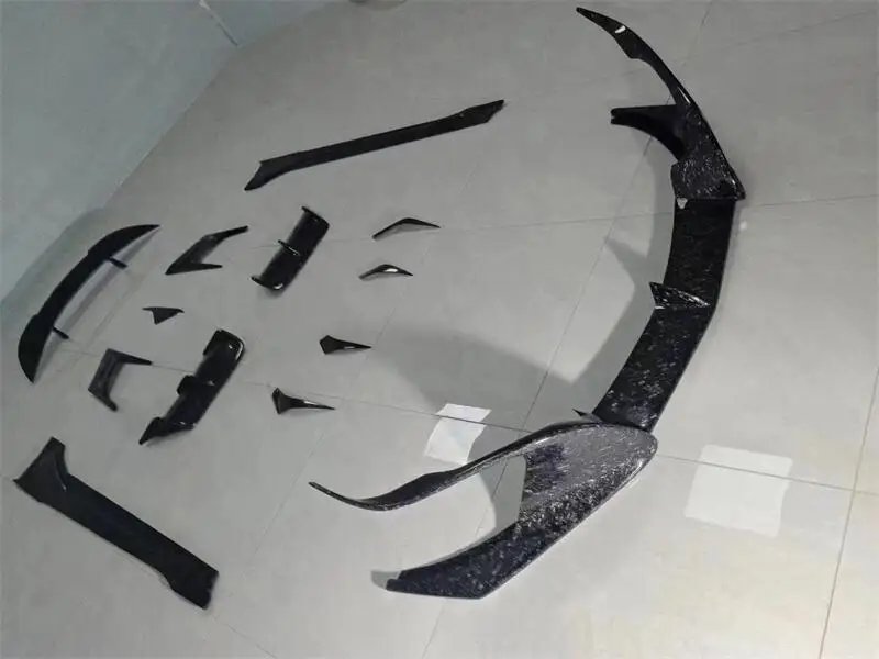 Atualizar kit de corpo estilo fibra de carbono forjado para bmw i8 difusores traseiros de lábio dianteiro saias laterais spoiler