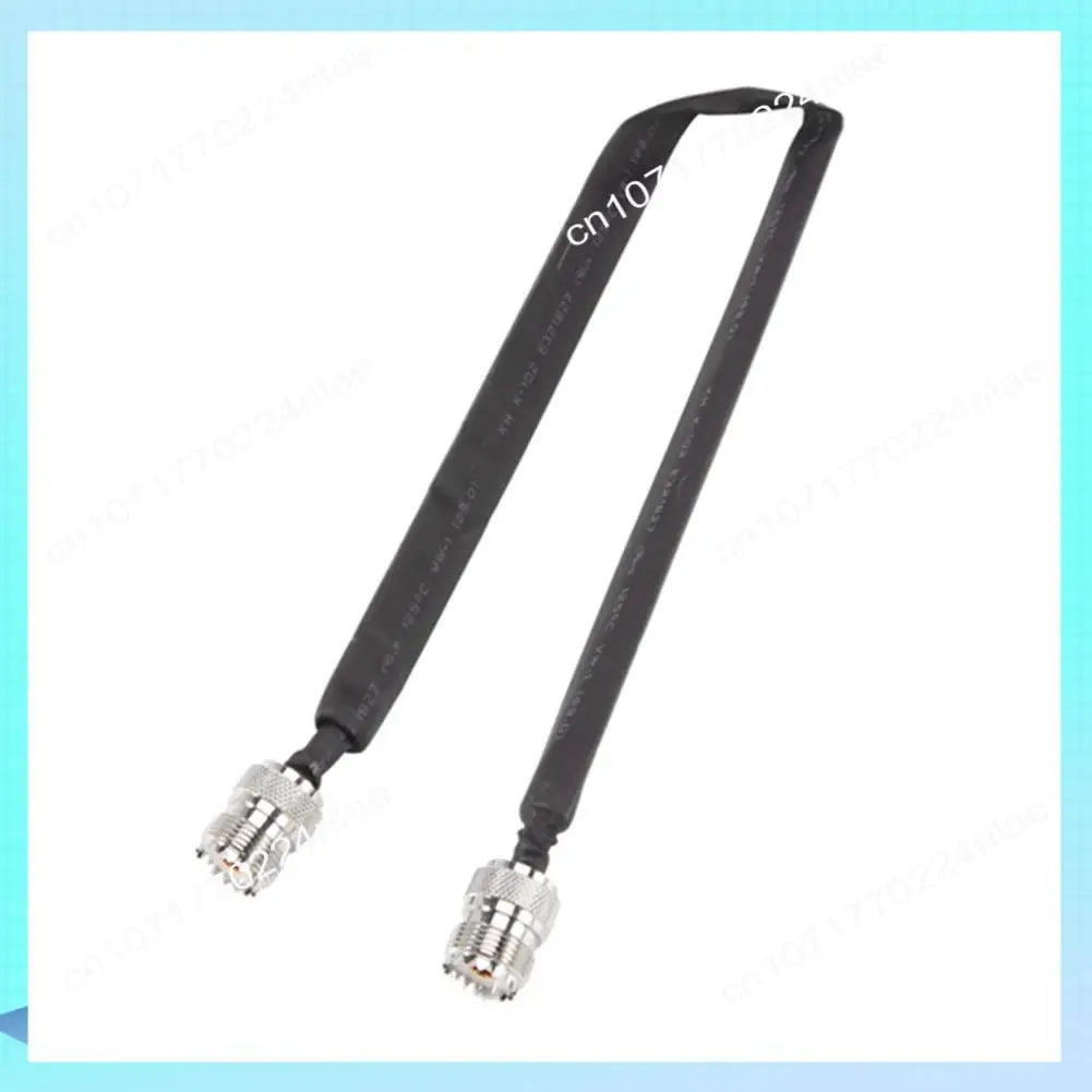 A17Z porte/fenêtre passant à travers le câble Coaxial RF plat SO239 UHF femelle à UHF femelle 50 Ohm RF cordon d'extension Coaxial en queue de cochon